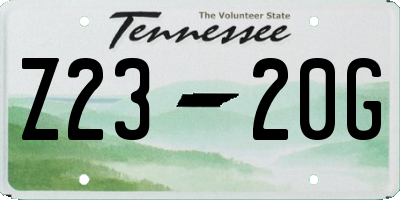 TN license plate Z2320G