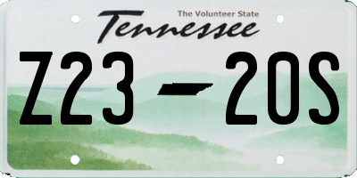 TN license plate Z2320S