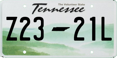 TN license plate Z2321L
