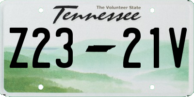 TN license plate Z2321V