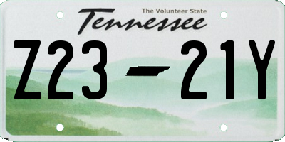 TN license plate Z2321Y