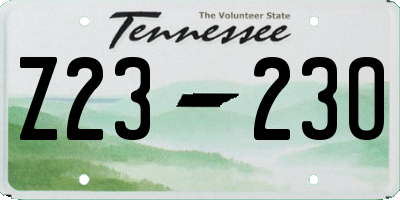 TN license plate Z2323O