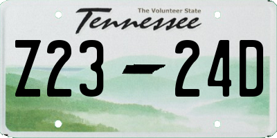 TN license plate Z2324D