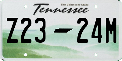 TN license plate Z2324M