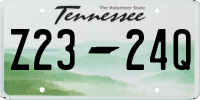 TN license plate Z2324Q