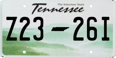 TN license plate Z2326I