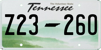 TN license plate Z2326O