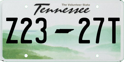 TN license plate Z2327T