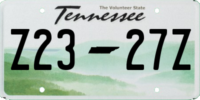 TN license plate Z2327Z