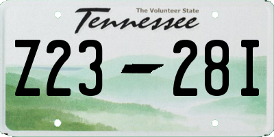 TN license plate Z2328I