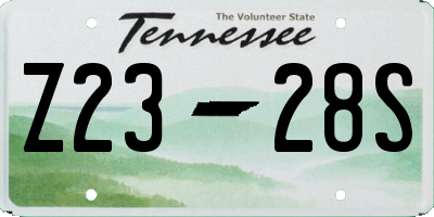 TN license plate Z2328S