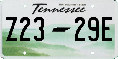 TN license plate Z2329E