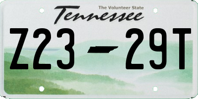 TN license plate Z2329T
