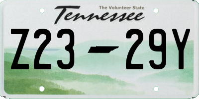 TN license plate Z2329Y