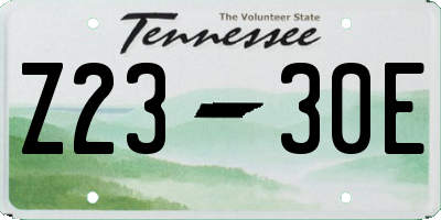 TN license plate Z2330E