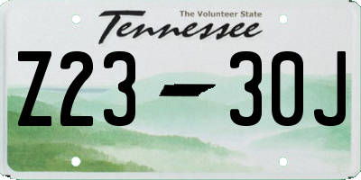 TN license plate Z2330J