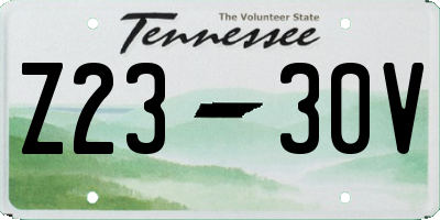 TN license plate Z2330V