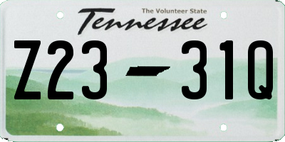 TN license plate Z2331Q