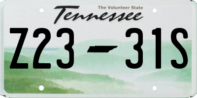 TN license plate Z2331S