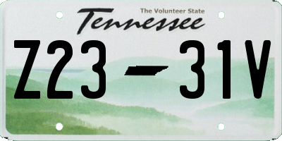TN license plate Z2331V
