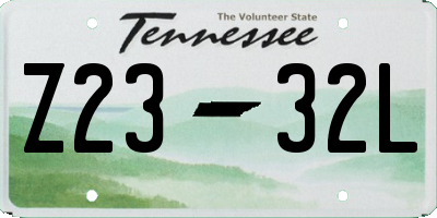 TN license plate Z2332L