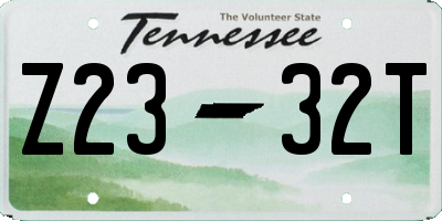 TN license plate Z2332T
