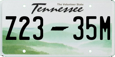 TN license plate Z2335M