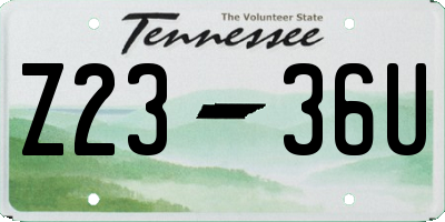 TN license plate Z2336U