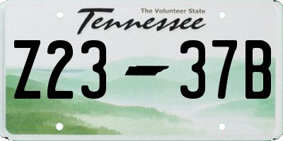 TN license plate Z2337B