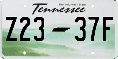 TN license plate Z2337F