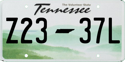 TN license plate Z2337L