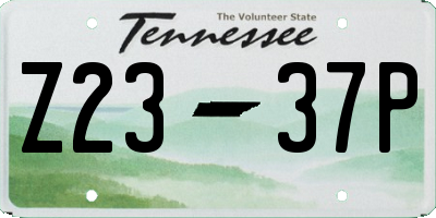 TN license plate Z2337P