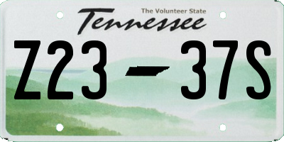 TN license plate Z2337S