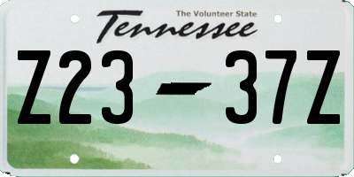 TN license plate Z2337Z