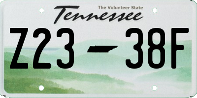TN license plate Z2338F