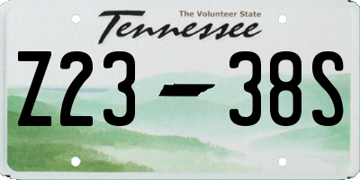 TN license plate Z2338S