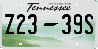 TN license plate Z2339S