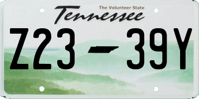 TN license plate Z2339Y