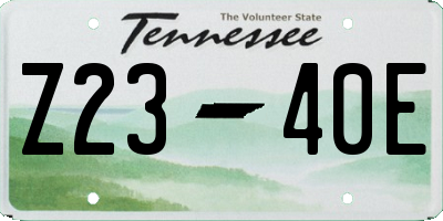 TN license plate Z2340E