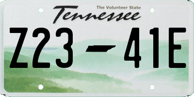 TN license plate Z2341E
