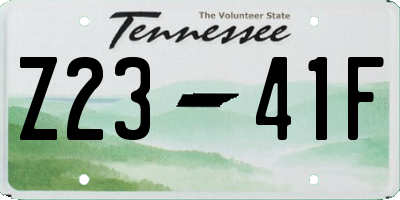 TN license plate Z2341F