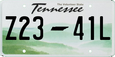 TN license plate Z2341L