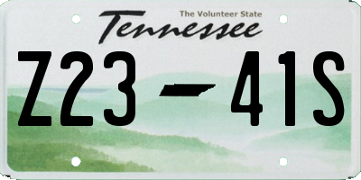 TN license plate Z2341S