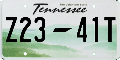TN license plate Z2341T