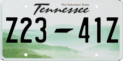 TN license plate Z2341Z