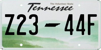 TN license plate Z2344F