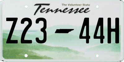 TN license plate Z2344H