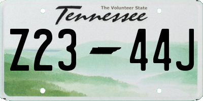 TN license plate Z2344J
