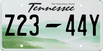 TN license plate Z2344Y