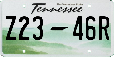 TN license plate Z2346R